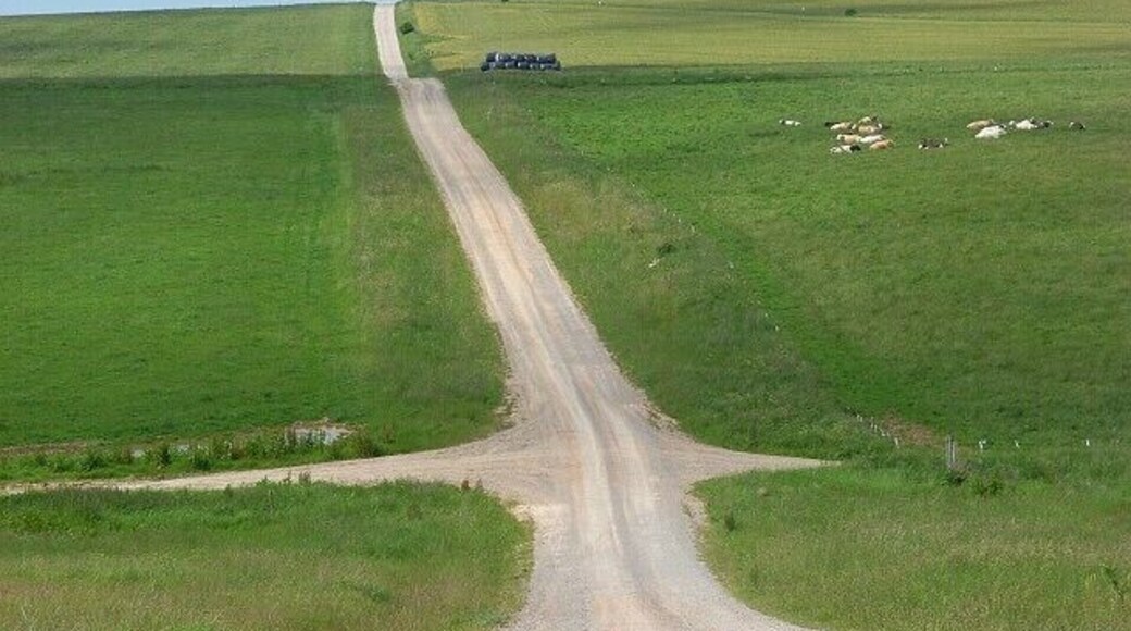 Track, Figheldean The track on the perimeter of the Larkhill Artillery Range and a crossroads with a byway above the hamlet of Alton.