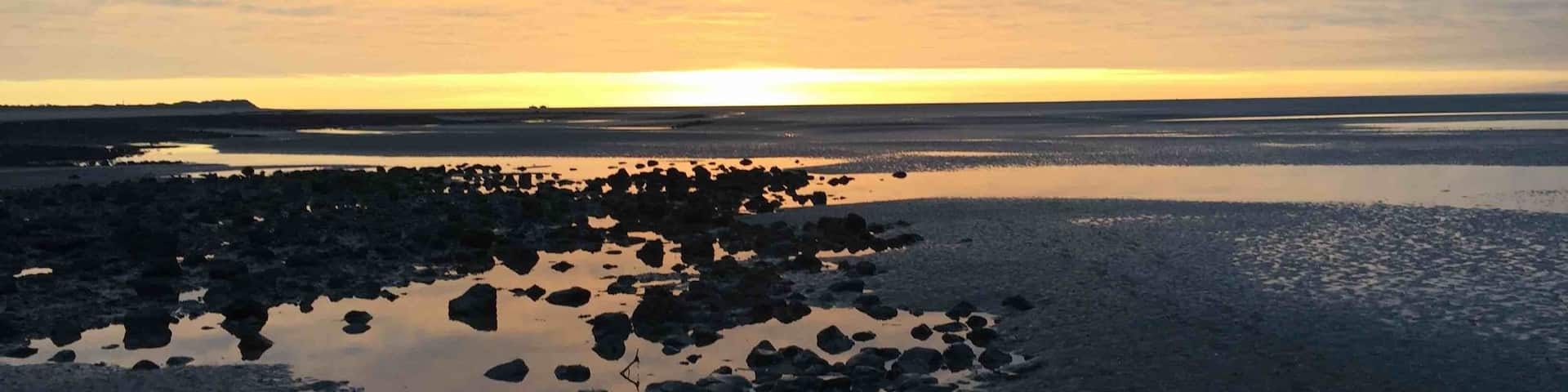 The view from Tanylan Farm towards Kidwelly across Carmarthen Bay on 26 December 2018. No filter has been applied to this photo, these are the genuine colours.