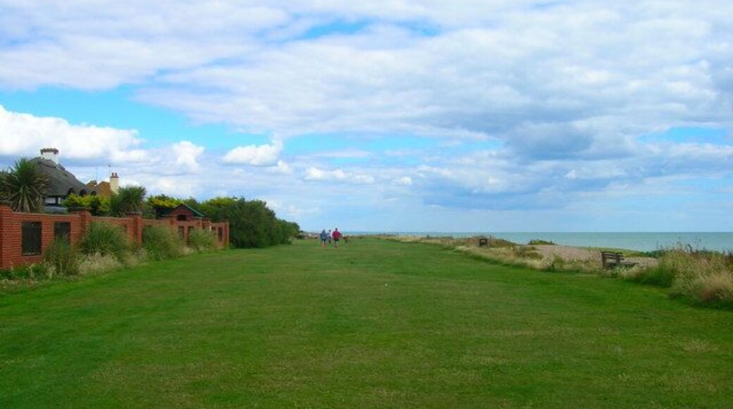Greensward, Kingston Gorse Providing a public footpath between Ferring and East Preston through the private estate of Kingston Gorse. It also separates the houses from the shingle beach.