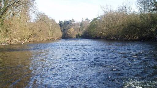 River Dee The view downstream from the weir