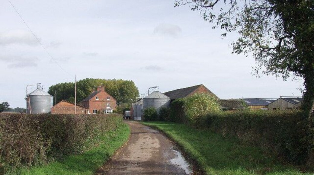 Farm Buildings at Lower Eyton Farm. A mix of traditional and modern buildings on this dairy farm.