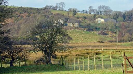 Pencnwch Bach Farm Pencnwch Bach Farm above the gorge of the River Nyfer, viewed from Spite Farm.