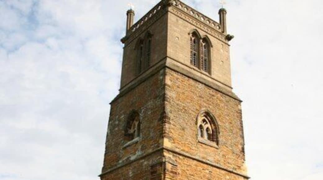 St.Mary Magdalene's church tower 13th, 14th and 15th century in rising stages