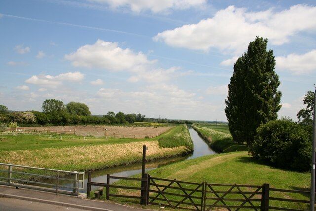 Bottesford Beck. Bottesford Beck at the Trent, viewed from the sluice gate.