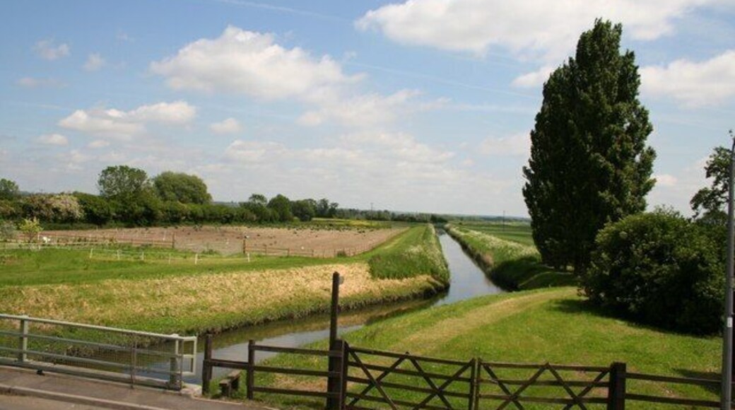 Bottesford Beck. Bottesford Beck at the Trent, viewed from the sluice gate.