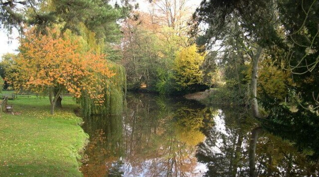 Reflected trees, Eardisland Reflections in the Arrow, from the small green by the bridge