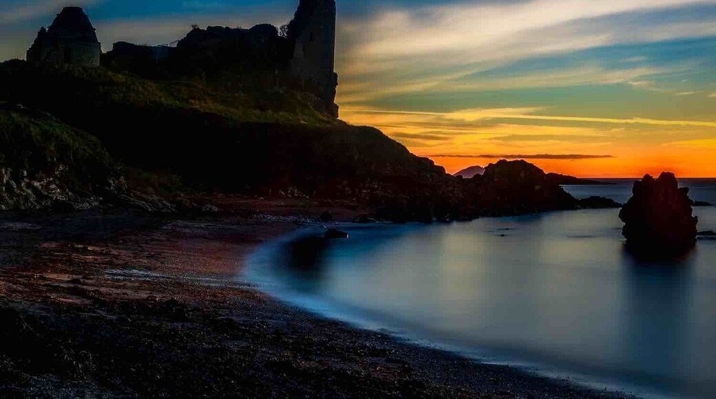 Sunset at Dunure Castle