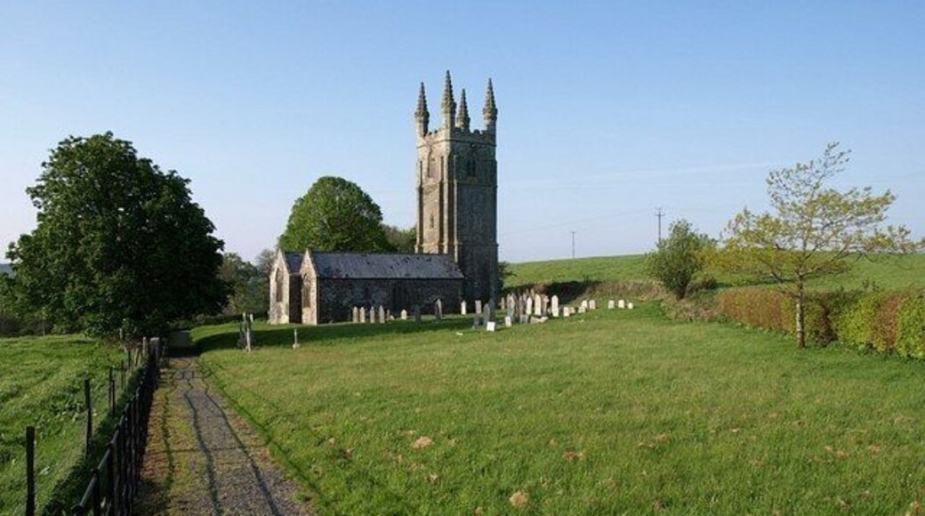 All Saints' Church, Dunterton 797484 seen from the church path close to the B3362.
