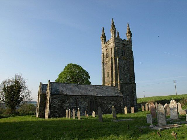 All Saints' Church, Dunterton. This view of 797484 is from the northern part of the churchyard.