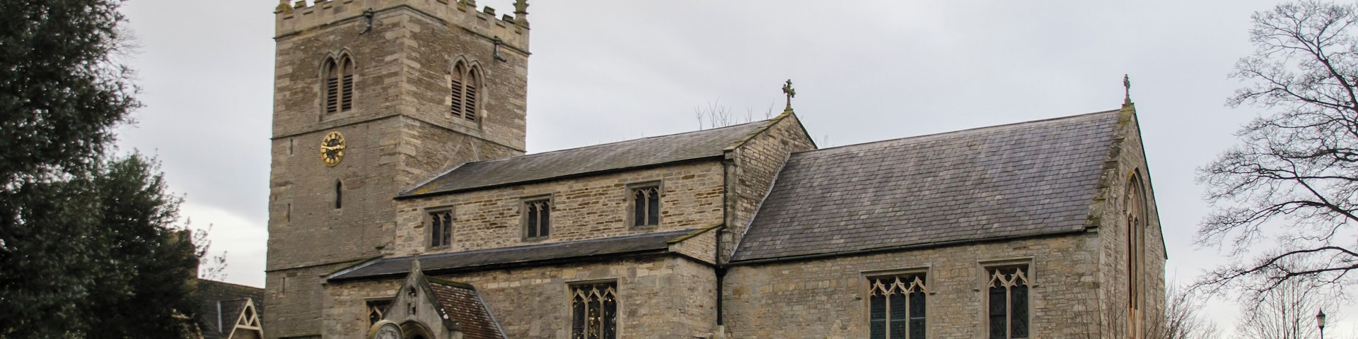 Early English but restored in 1856.