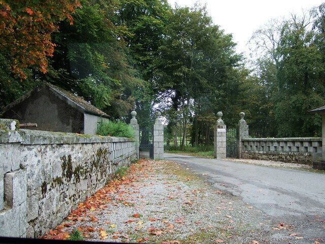 Gated entrance to Dunecht estate