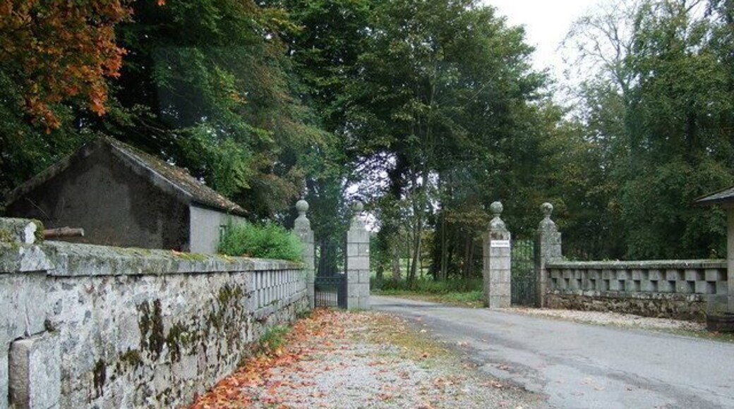 Gated entrance to Dunecht estate