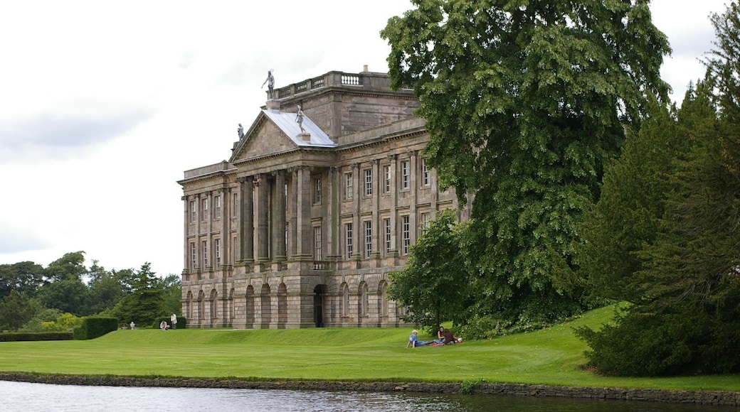 Lyme Hall at Lyme Park in Cheshire, England. This location served as Pemberley (Mr Darcy's estate) in the 1995 adaptation of Pride and Prejudice by the BBC.