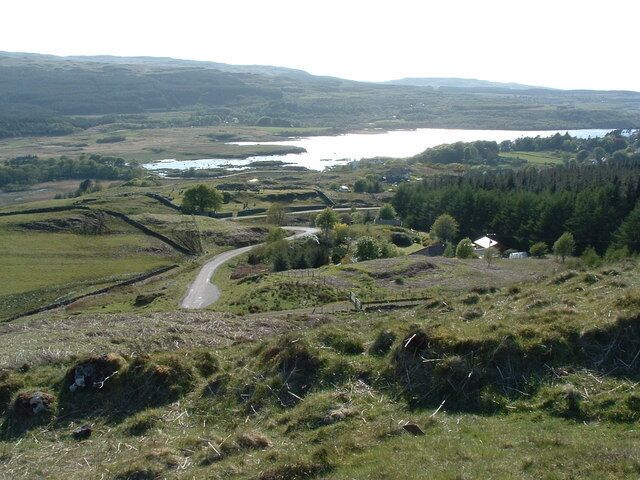 View to Dervaig. Dervaig and Loch a' Chumhainn