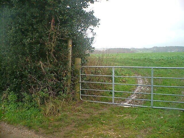 Church footpath The footpath from the farm entrance to Brailsford church and village.