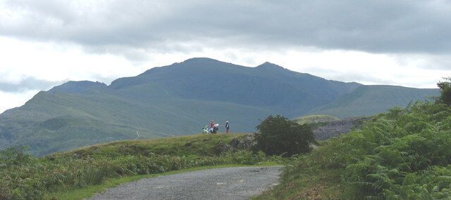 A family outing on Clegyr with Snowdon forming the background
