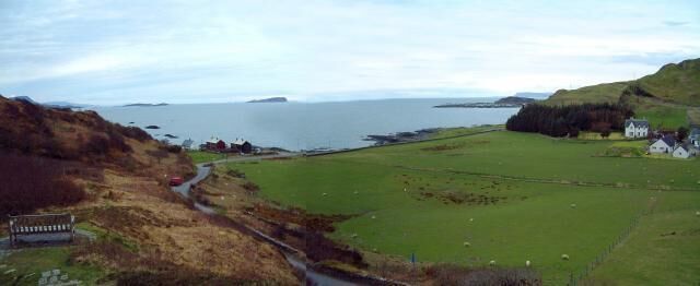 Port a Mhuilinn. Overlooking the sea from the B844.