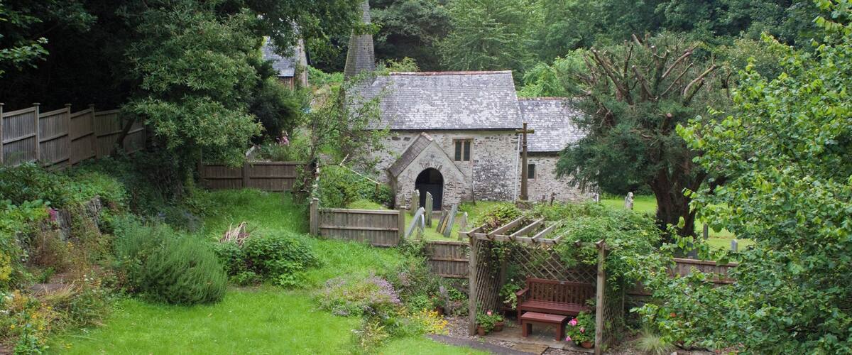 Culbone Church, as viewed from the bridge.