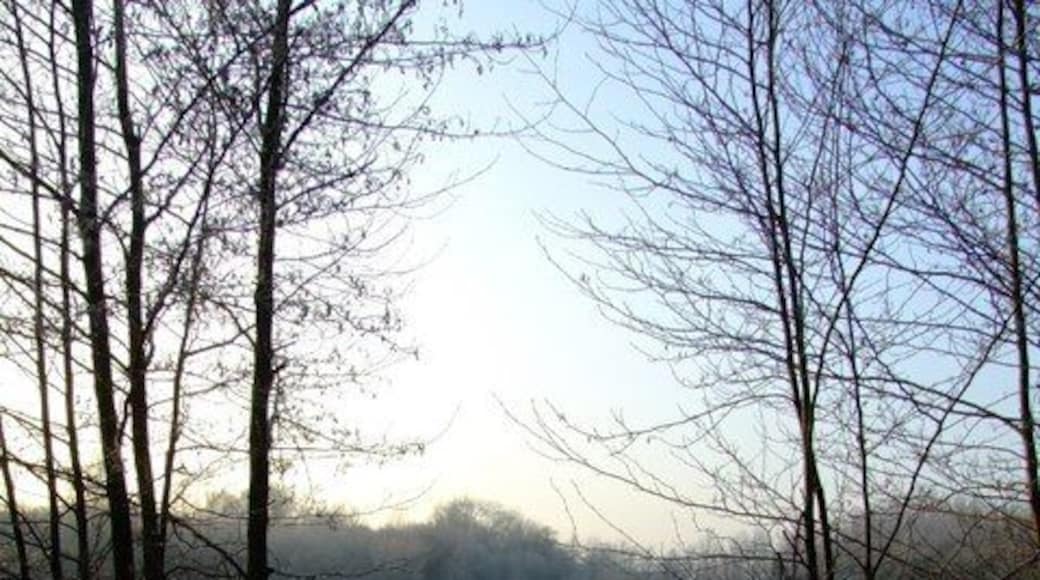 Brickyard Pond, Crowle A wintry shot of one of the many old clay quarry ponds at the old brickyards at Crowle.
