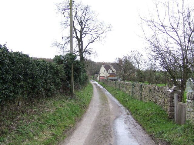 Gambril Lane Which ascends the hill in the distance to come out at Abbotside.