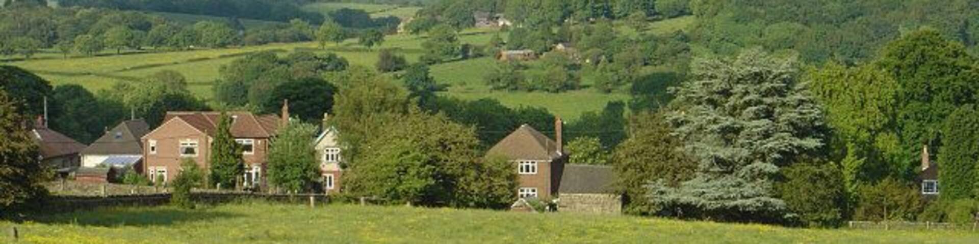 View from Chadwick Nick Lane Looking North-east over Crich Common