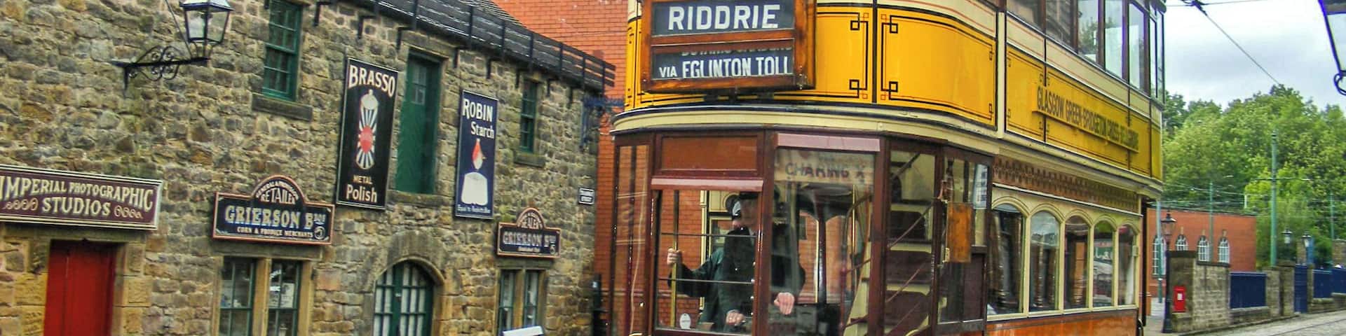 Restored tram at the delightful tramway village.. #History