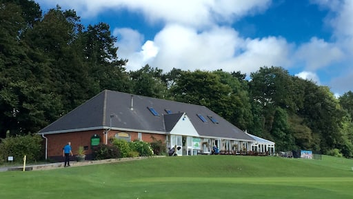 Coed-y-Mwstwr Clubhouse. Clubhouse at Coed-y-Mwstwr Golf Club.