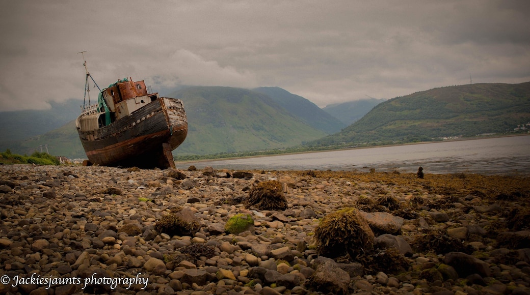 Corpach wreck
Ben Nevis in, background