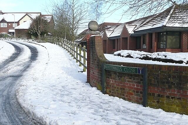 Whitewalls Close Well yes, they are, aren't they. Baxter Healthcare offices to the right.