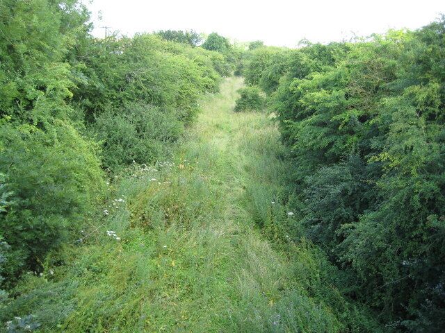 Collingbourne Kingston: Trackbed of the former M&SWJR It's extraordinary to think that this was once a double track main line railway, the former Midland & South Western Junction Railway's route between Andover and Cheltenham via Swindon. This is the view from the bridge carrying the road between Collingbourne Kingston and Brunton over the railway.