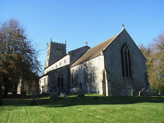 St Mary's parish church, Collingbourne Kingston, Wiltshire, seen from the southeast