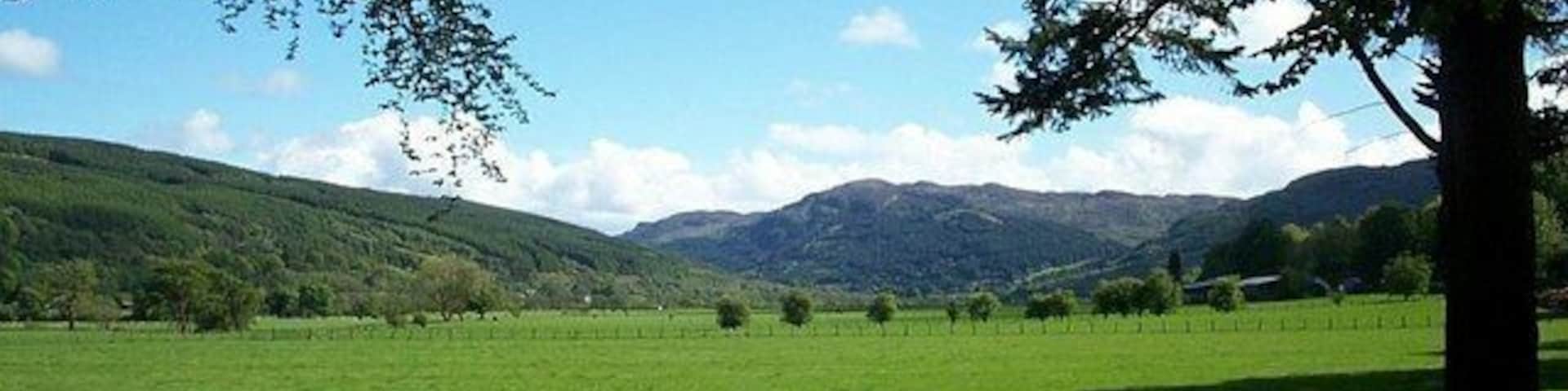 Glendaruel Caravan Park. A favourite view looking down the glen.