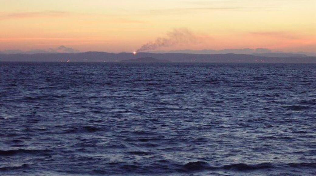 Incomplete Combustion. Mossmorran ethylene (ethene) plant in Fife. Occasionally waste gases are flared off, often to make an area safe for maintenance work. The gases are mixed with water vapour to make a quieter flame. Usually the burn is clean and there is no visible smoke. For some reason, for a few minutes there was not enough oxygen in the mix of gases and a dense cloud of smoke, unburned carbon, was clearly visible from across the Forth. The fault was soon repaired though and the smoke drifted away.