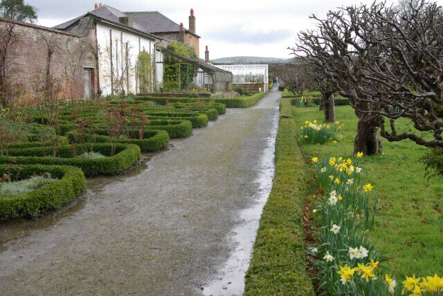 The Walled Garden, Llanerchaeron The estate's kitchen garden to the south of the farm. The walls were built at the end of the 18th century.