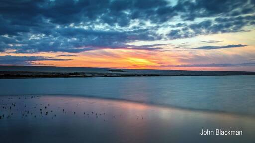 Incoming tide at East Fleet near Weymouth, Dorset