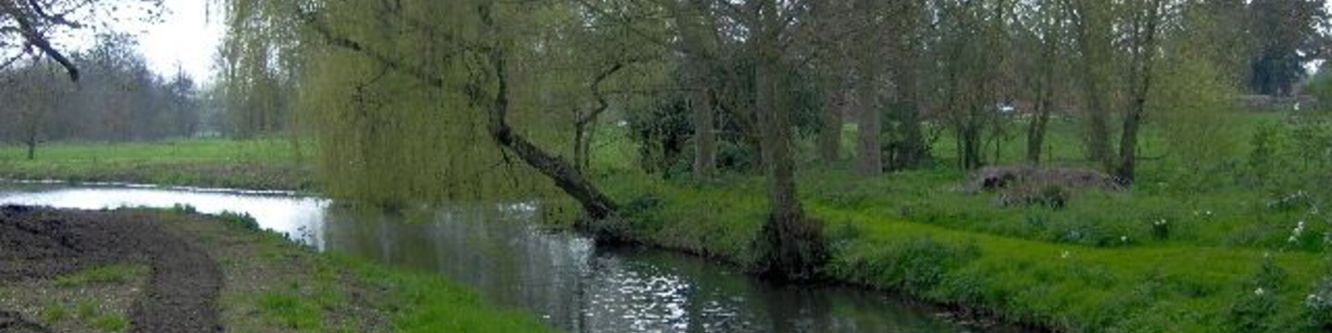 River Brett at Chelsworth View from the bridge