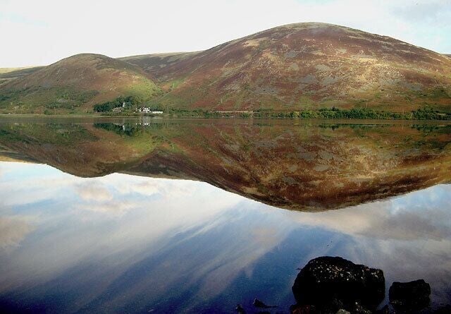 St. Mary's Loch and Cappercleugh. About 9.20 on a September morning. Looking across the grid square from the SE.