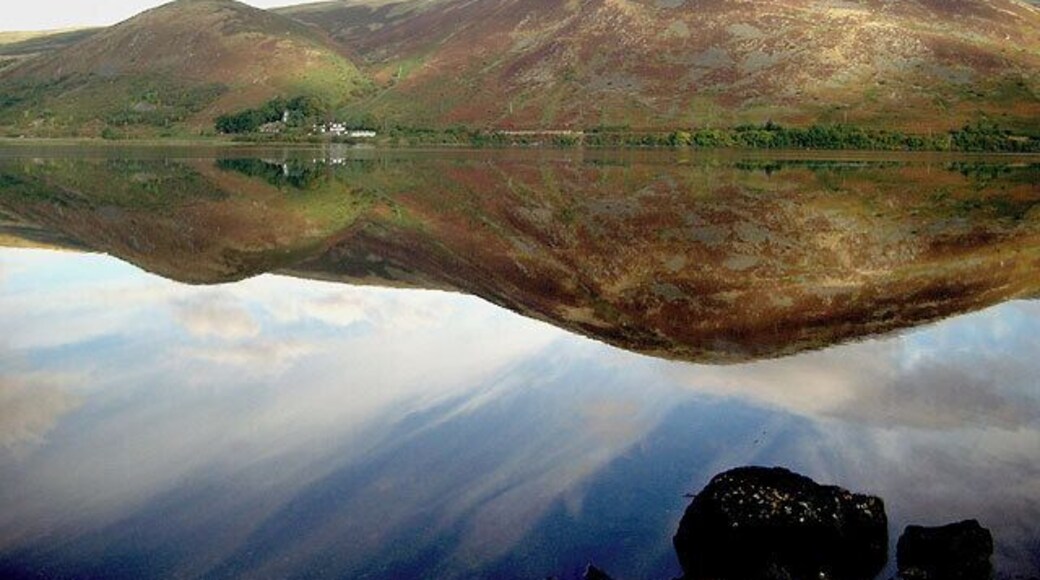 St. Mary's Loch and Cappercleugh. About 9.20 on a September morning. Looking across the grid square from the SE.