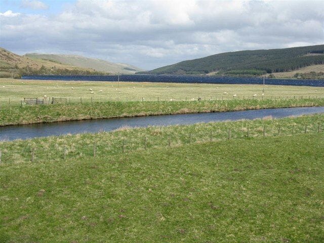 The Megget Water 'delta' The accumulation of debris brought down by the Megget Water to St Mary's Loch fans out to form a flat area of grazing land.