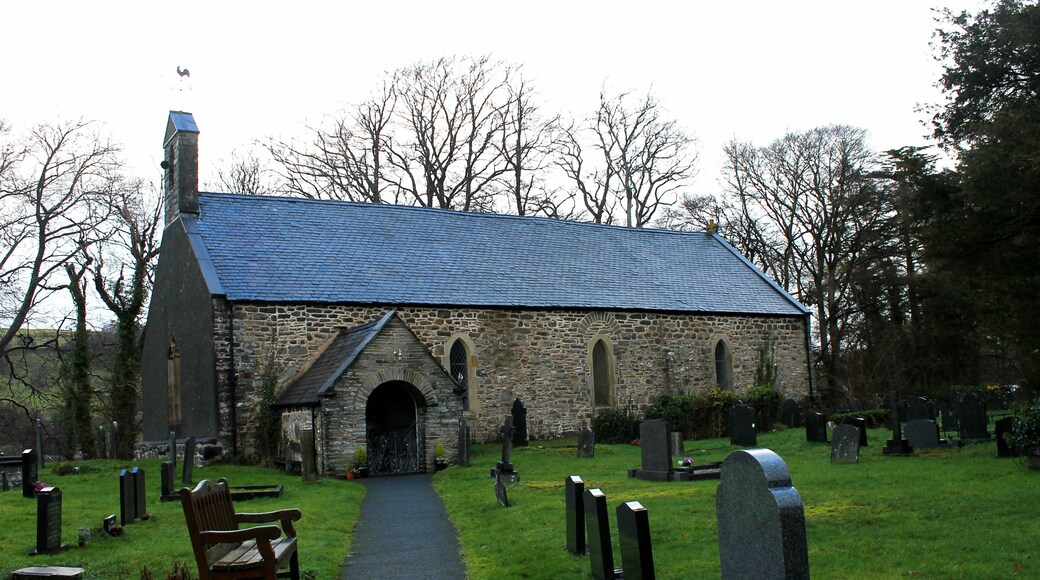 OS Grid Ref: SH839062 Late medieval church heavily restored in the nineteenth century, the interior was altered in 1902. However the roof dates from the fifteenth century and the porch is dated 1742. Coflein: http://www.coflein.gov.uk/en/site/400342/details/ST+TYDECHO%27S+CHURCH%2C+CEMMAES/