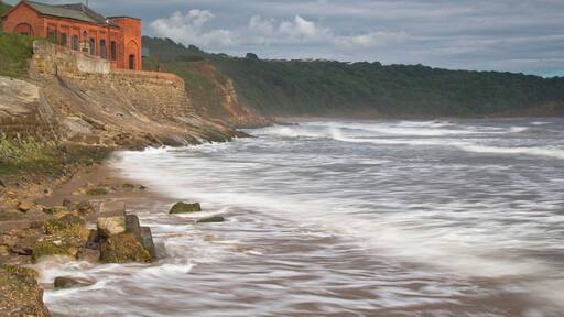 Tide on the turn at Cayton Bay just north of Scarborough North Yorkshire...The shot was slowed down to show the milky sea...