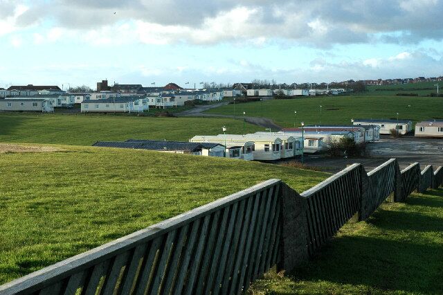 Holiday camp at Cayton Bay. Less cramped than many of the 'human gannetries' to be found along the Yorkshire and Lincolnshire coastlines.