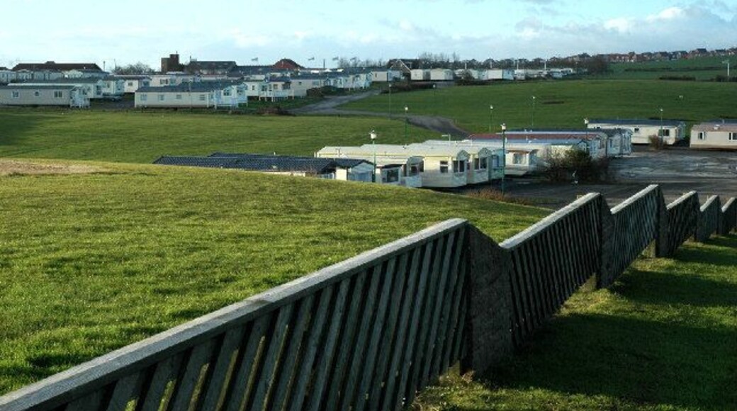 Holiday camp at Cayton Bay. Less cramped than many of the 'human gannetries' to be found along the Yorkshire and Lincolnshire coastlines.