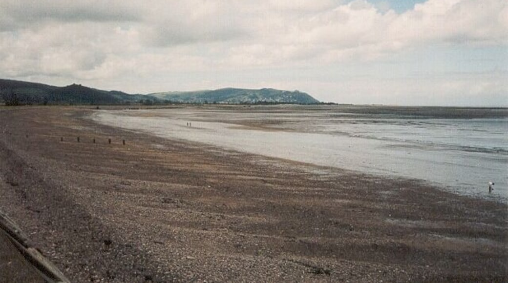 Blue Anchor Bay Looking towards Minehead, on the distant promontory, from Blue Anchor.