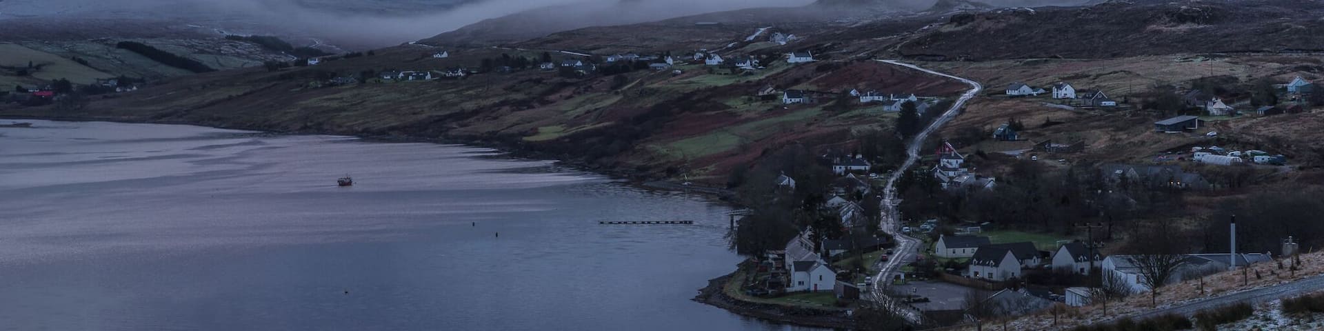I was in the kitchen, making myself a morning cuppa when I saw the pink sunrise and the thick misty fog coming from the magnificent Cuillin Mountains past Loch Harport. I quickly put a coat on and ran in my pyjamas to capture this. I am sure I saw a local driving past me on the icy road muttering something about crazy tourist :D
#hiddenscotland #discoverscotland #isleofskye #cuillins #igscotland #explore #ig_scotland #scotland_insta #scotland_ig #uk #perspectives #mountains #loch #winter #walking #hiking #outdoors #britain #scotland #carbost #travel #nature #skye #ontheroad