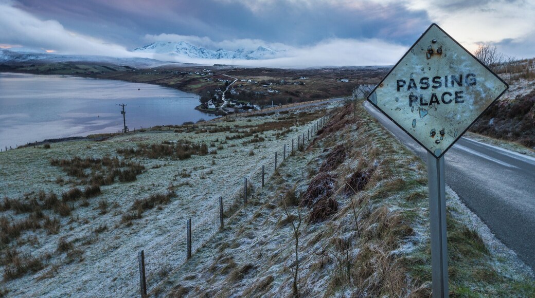 Cuillin Ridge Mountains view during icy sunrise
Most people make it to Carbost to visit Talisker distillery or taste the amazing seafood from The Oyster Shed, but if you continue further up, this amazing perspective of the Cuillin Ridge will open up for you.
#hiddenscotland #discoverscotland #isleofskye #carbost #igscotland #ig_scotland #scotland_insta #scotland_ig #uk #perspectives #mountains #sunrise #winter #walking #hiking #outdoors