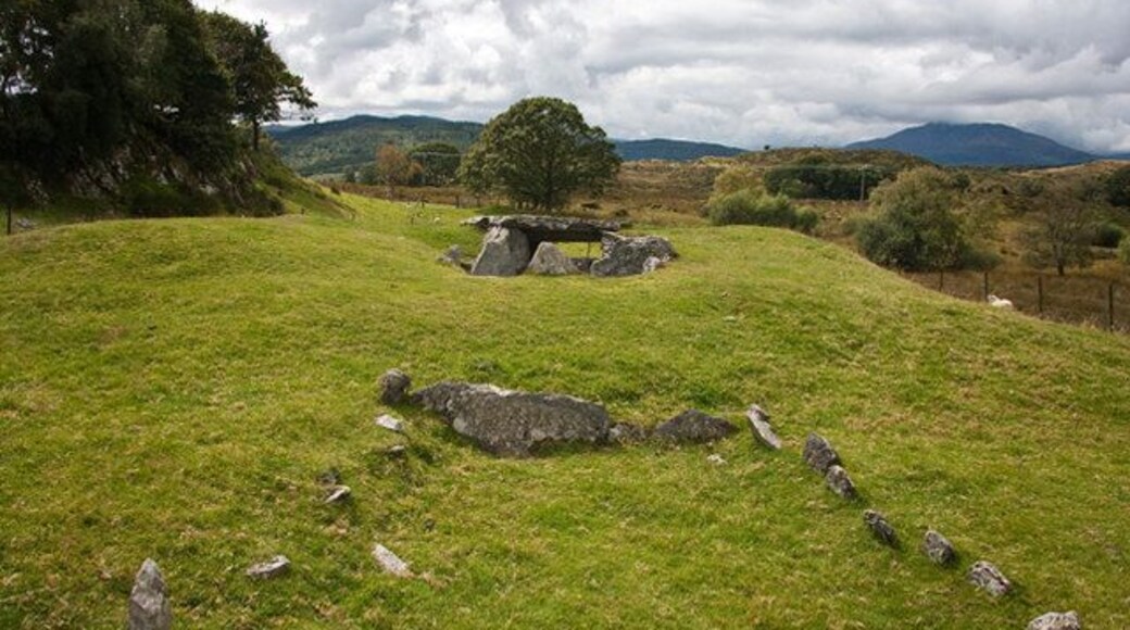 Capel Garmon A view of the neolithic burial chamber looking west towards the false entrance.