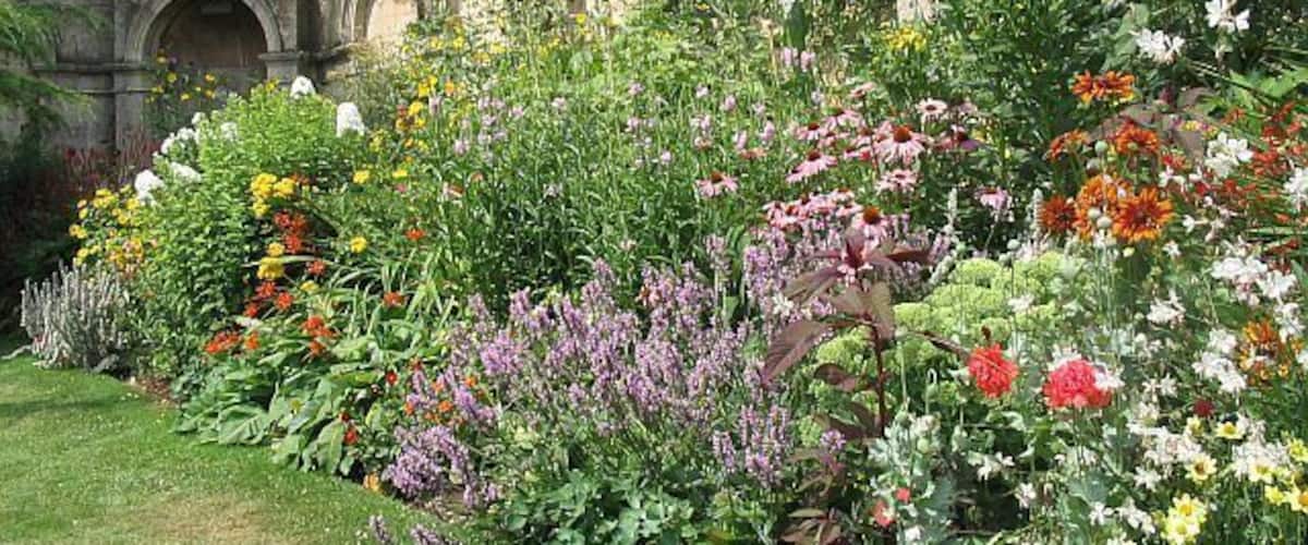 Herbaceous Border at Dewstow Gardens โ in Rogiet, Wales