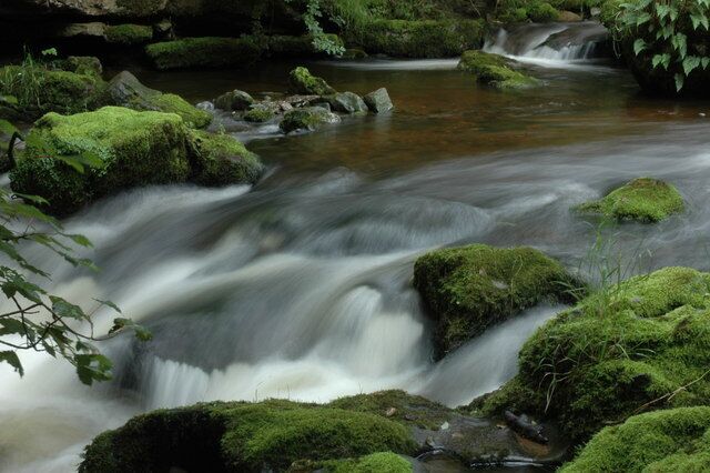 Falls of Whelpo Beck Waterfalls near Howk on Whelpo Beck.