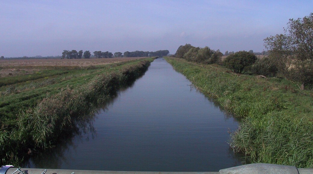 Burwell Lode Adventurers Fen viewed from High Bridge, Burwell.